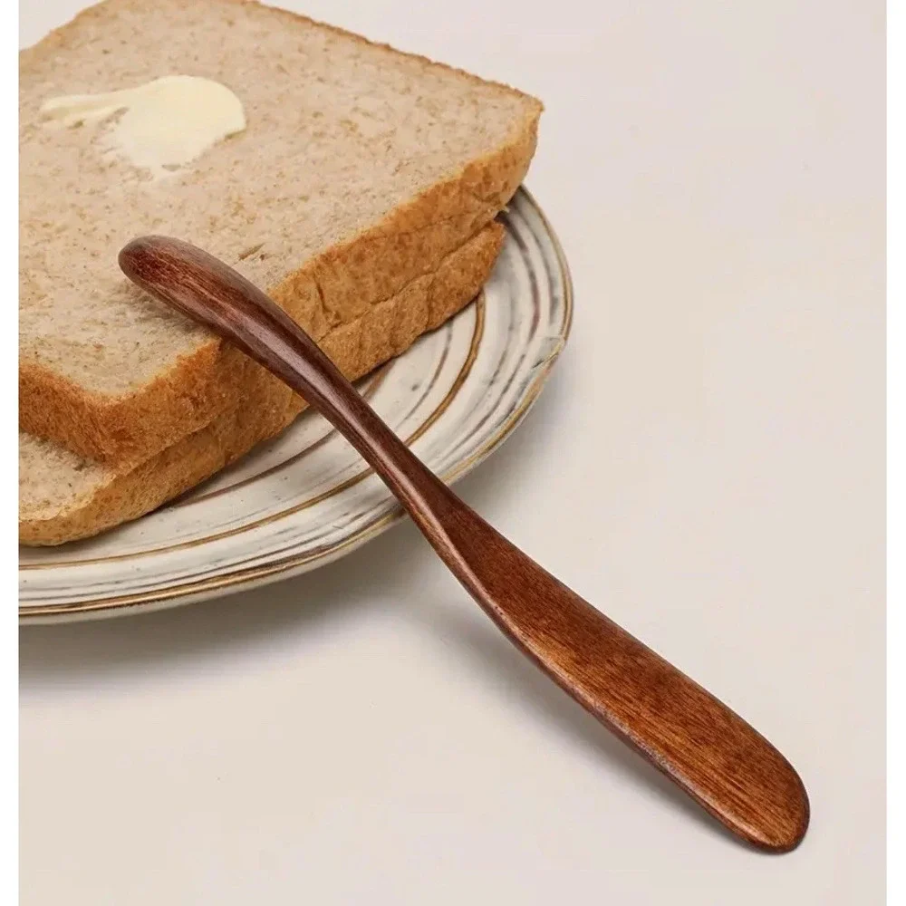 2‎ PCS Butter Knife Jam Cheese Spreader Cake Decorating Tools Wood Easy Clean